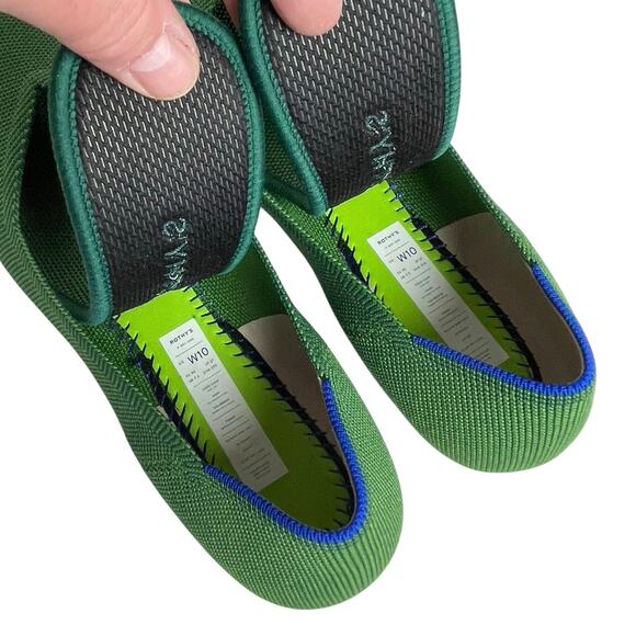 ROTHY’S Women’s JellyBean The Flat Green and Blue knit flat size 10 - Picture 7 of 7
